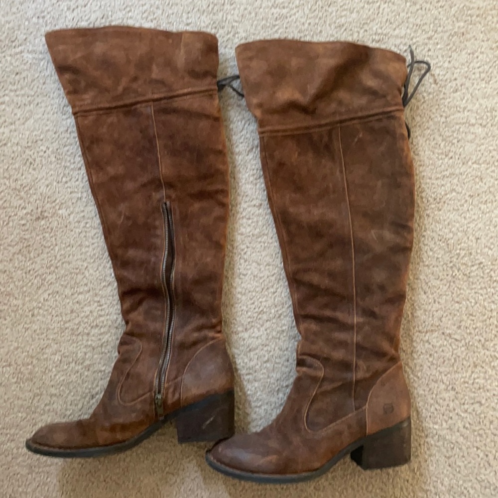 Brown suede over the knee Børn boots